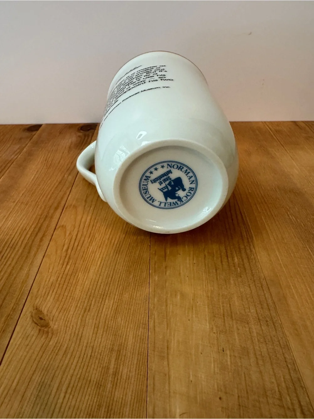White Ceramic Mug with Vintage Illustration - White